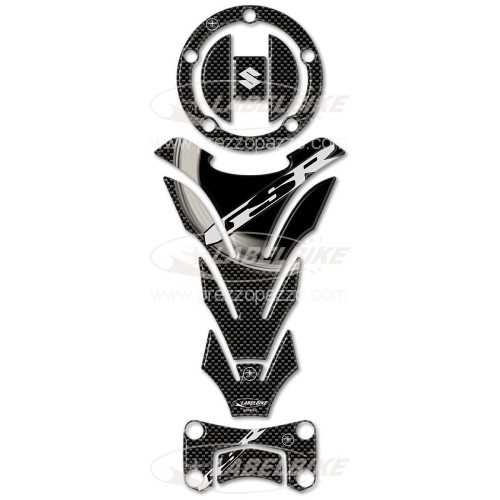 CARBON RESIN STICKERS ADHESIVE KIT COMPATIBLE for SUZUKI GSR 2006-2010 MOTORBIKE 2