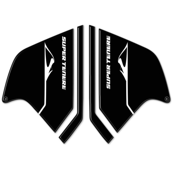 2 ADHESIVOS 3D gel PROTECCIONES LATERALES compatibles PARA MOTO YAMAHA SUPER TENERE