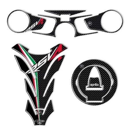 KIT ADHESIVES/STICKERS σε 3D gel RESIN συμβατό για MOTO APRILIA RSV4 carbon