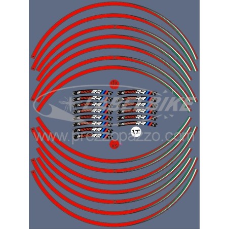 PUNTOS ADHESIVOS compatibles con las pegatinas BMW S1000 RR MOTO llantas 17' tuning