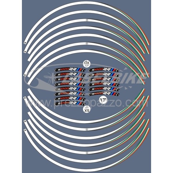 ADHESIVE STRIPES compatible avec BMW S1000 RR MOTO stickers 17' tuning rims