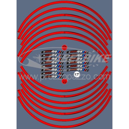 PUNTOS ADHESIVOS compatibles con las pegatinas BMW S1000 RR MOTO llantas 17' tuning