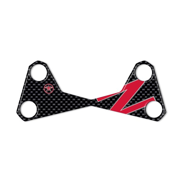 Adhesivo 3D Horquilla Placa compatible para MOTO KAWASAKI Z750 Z1000 z ROJO