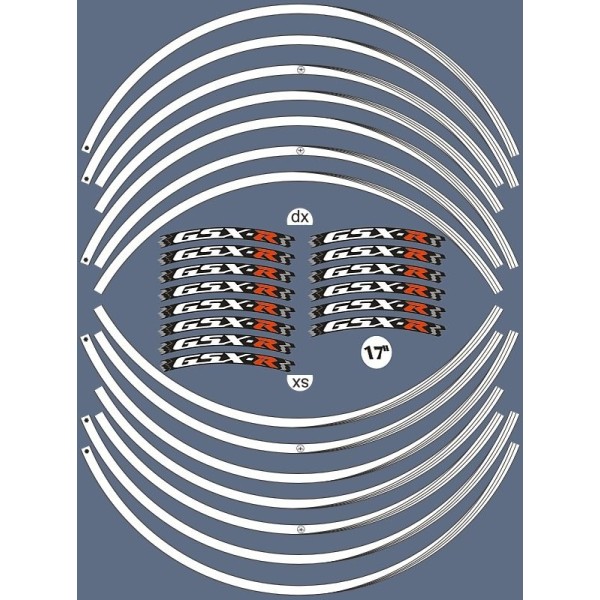 LLANTAS ADHESIVAS STRIPES 17 compatibles MOTO SUZUKI GSXR pegatinas tuning