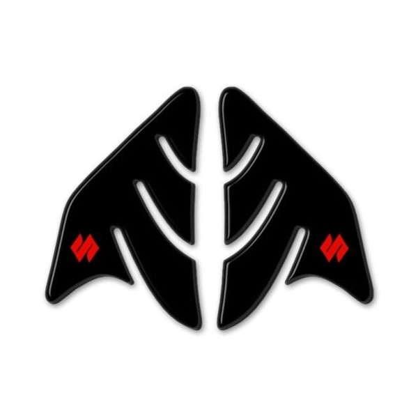 2 BLACK 3D RESIN SIDE PROTECTION ADHESIVES for SUZUKI MOTORCYCLE