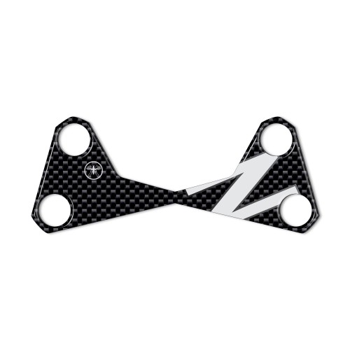 Gabelplatte 3D PROTECTION kompatibel für MOTORRAD KAWASAKI Z750 Z1000 z Weiß 2