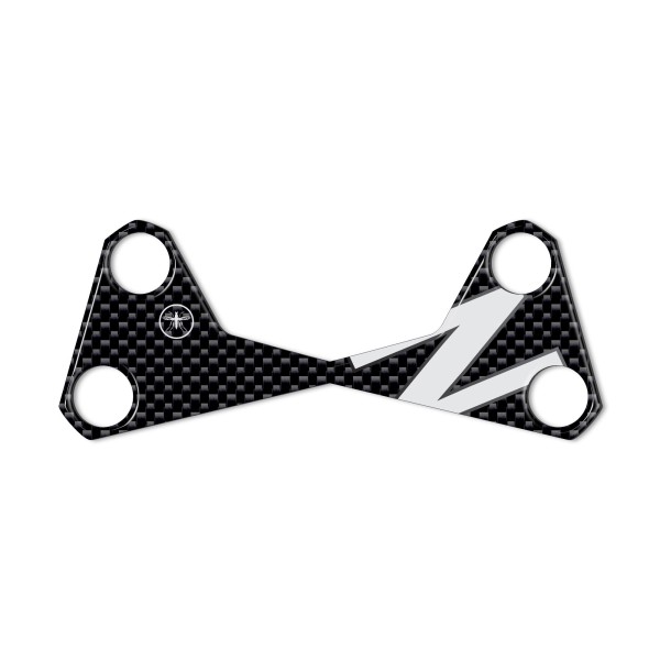 Πλάκα πιρουνιού 3D PROTECTION συμβατή για μοτοσυκλέτα KAWASAKI Z750 Z1000 z Λευκό
