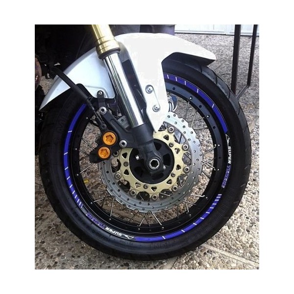 blue adhesive strips for 17-19 INCH RIMS compatible motorbikes YAMAHA SUPER TENERE