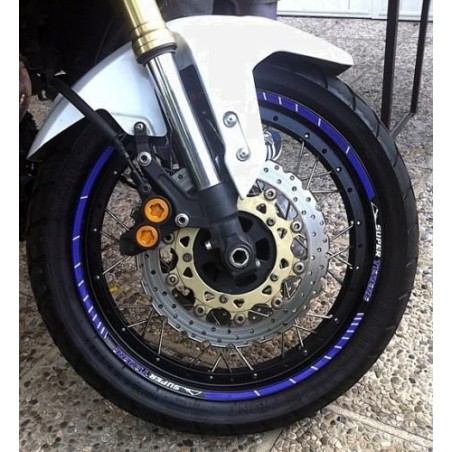 tiras adhesivas azules para llantas de 17-19 pulgadas compatibles motos YAMAHA SUPER TENERE