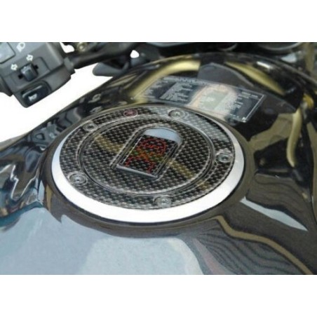 ADHESIVO carbono TAPON PROTECCION compatible MOTO KAWASAKI 00-06 rojo