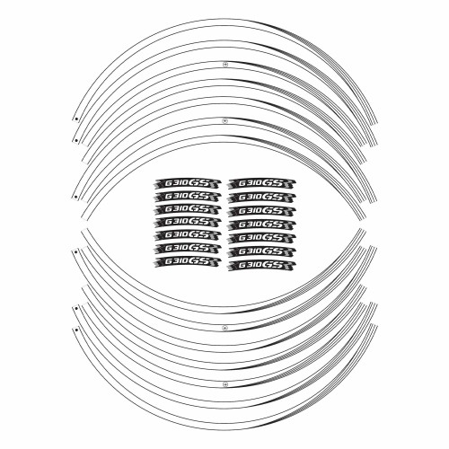 STRIPS ADHESIFS compatibles avec BMW G310 GS MOTO 17" 19" RIM stickers tuning 2