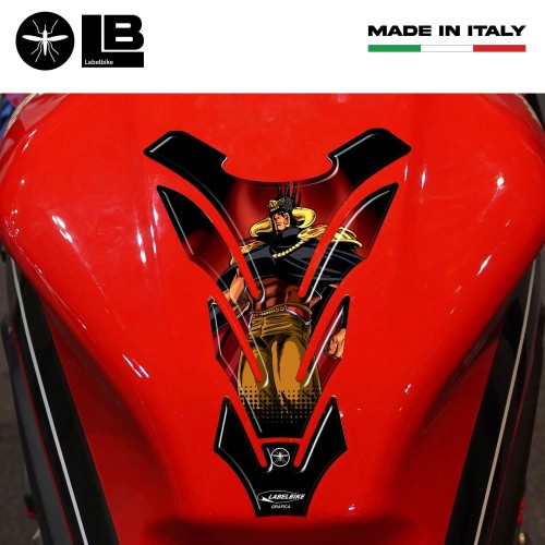 AUTOCOLLANTS RAOUL KEN THE WARRIOR TANK 3D RESIN POUR MOTOS 2