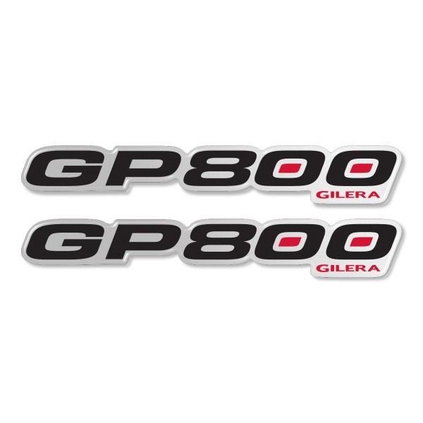 2 GP 800 Pegatinas de Resina 3D COMPATIBLES para GILERA GP800 SCOOTER