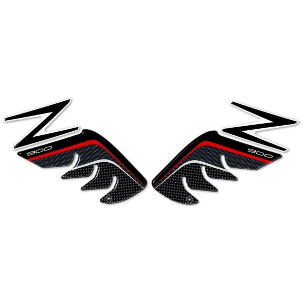 2 PROTEZIONI ginocchia LATERALI SERBATOIO 3D compatibili per MOTO KAWASAKI Z900