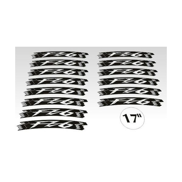 KIT ADHESIVO compatible para LLANTAS MOTO 17" NAKED YAMAHA FZ6 YELLOW FLUO