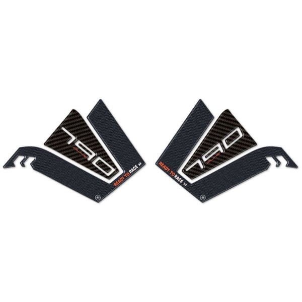 2 3D-Gel-Harz-ADHESIVEN SEITENSCHUTZ kompatibel für KTM 790 DUKE MOTORRAD