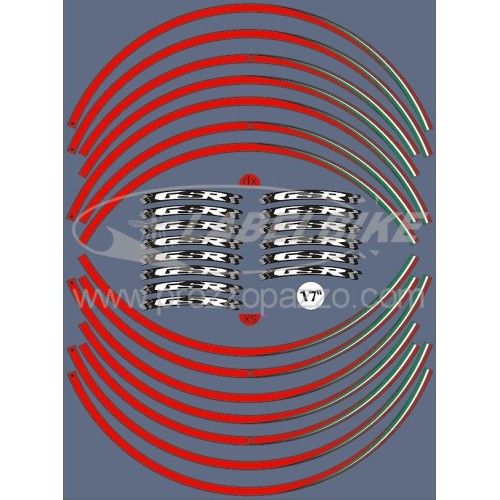 KIT FOR 17' RIMS compatible SUZUKI GSR MOTORCYCLE Tuning stickers 2