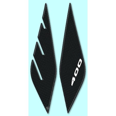 2 PROTECCIONES FRONTALES ADHESIVAS 3D compatibles para YAMAHA XMAX 400 2013-2016