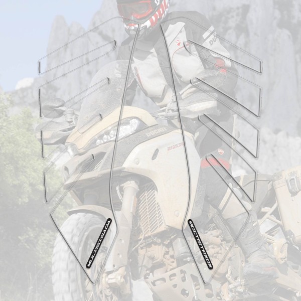 2 PROTECCIONES LATERALES 3D compatibles MOTO DUCATI MULTISTRADA ENDURO 1200 - 1260