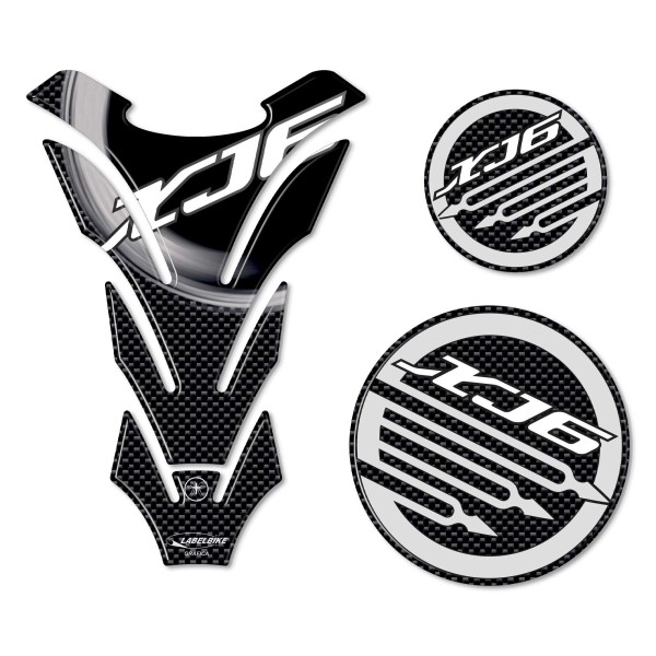CARBON 3D GEL STICKERS ADHESIVE KIT συμβατό για YAMAHA XJ6 2008-2013 MOTORBIKE