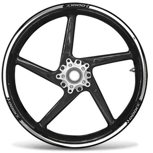 Kit de bandes adhésives compatibles avec les jantes de motos 17 KAWASAKI Z1000 Autocollants de tuning