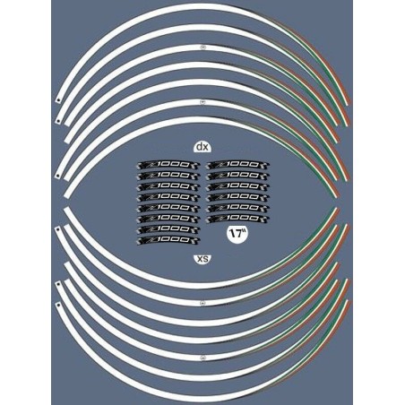 ADHESIVE STRIP KIT συμβατό για ζάντες μοτοσυκλέτας 17 αυτοκόλλητα KAWASAKI Z1000 Tuning Stickers