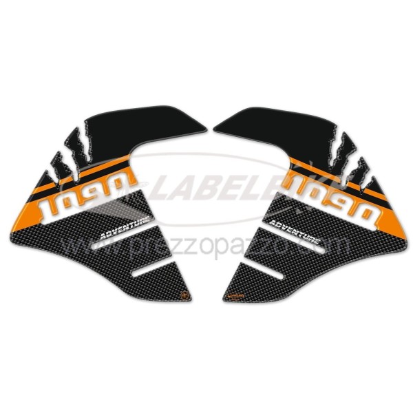 2 stickers 3D SIDE PROTECTIONS TANK SIDE compatible for KTM 1090 ADVENTURE MOTORCYCLE