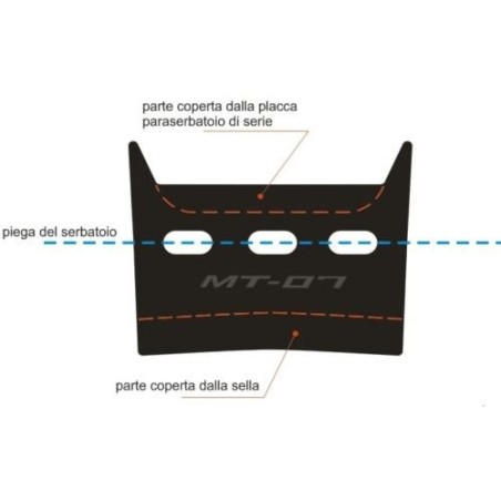 Αυτοκόλλητο αυτοκόλλητο 3D συμβατό για μοτοσικλέτα YAMAHA MT-07 Carbon