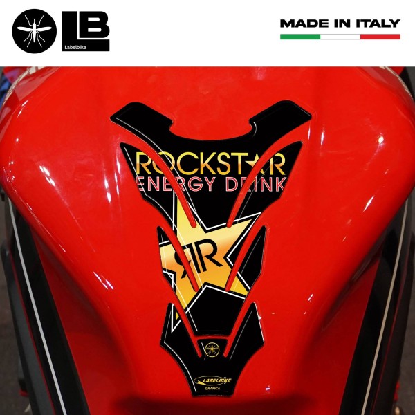RockStar 3D ENERGY DRINK ADHESIVES Προστατευτικό x MOTORCYCLE TANK Μαύρο