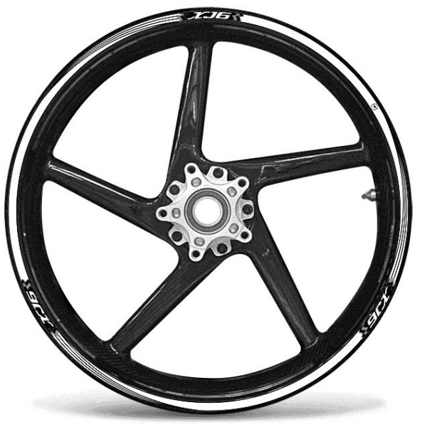 Αυτοκόλλητες ταινίες συμβατές για YAMAHA XJ6 MOTORCYCLE RIMS 17 αυτοκόλλητα συντονισμού Λευκό