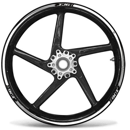 Αυτοκόλλητες ταινίες συμβατές για YAMAHA XJ6 MOTORCYCLE RIMS 17 αυτοκόλλητα συντονισμού Λευκό