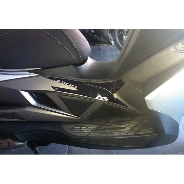 2 3D gel ADHESIVES PEDANE PROTECTIONS συμβατά για KAWASAKI J300 SCOOTER