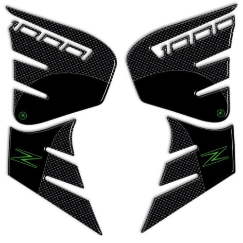 3D SEITENSCHUTZ für MOTORRAD KAWASAKI Z1000 2014-2020 grün 2