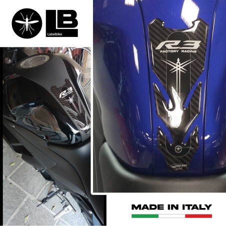 Protection de réservoir 3D ADHESIVE compatible avec YAMAHA R3 yzf MOTOCYCLE