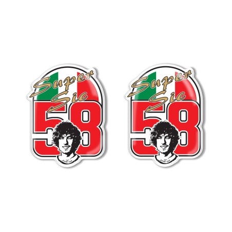 2 ΑΠΟΚΛΕΙΣΤΙΚΈΣ RESINA MOTO MARCO SIMONCELLI SUPER SIC TRIBUTE ΚΌΛΛΑ 58