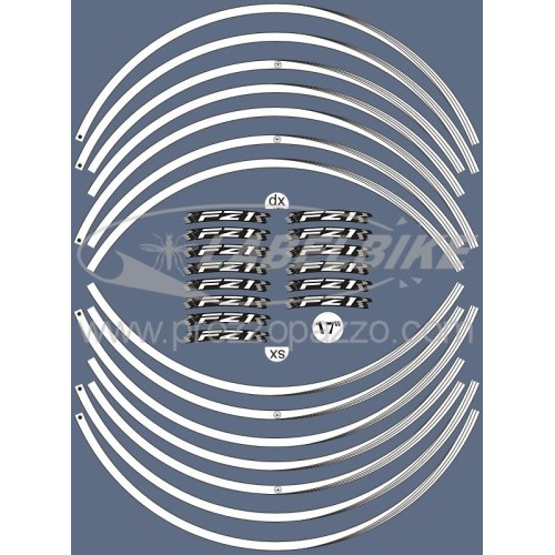                                             ADHESIVOS compatibles para llantas 17 MOTO YAMAHA FZ1 FAZER Pegatinas blancas
                                          