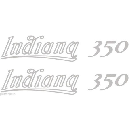 Kit 4 Autocollants pour côtés x MOTO DUCATI INDIANA 350 Autocollants ARGENT