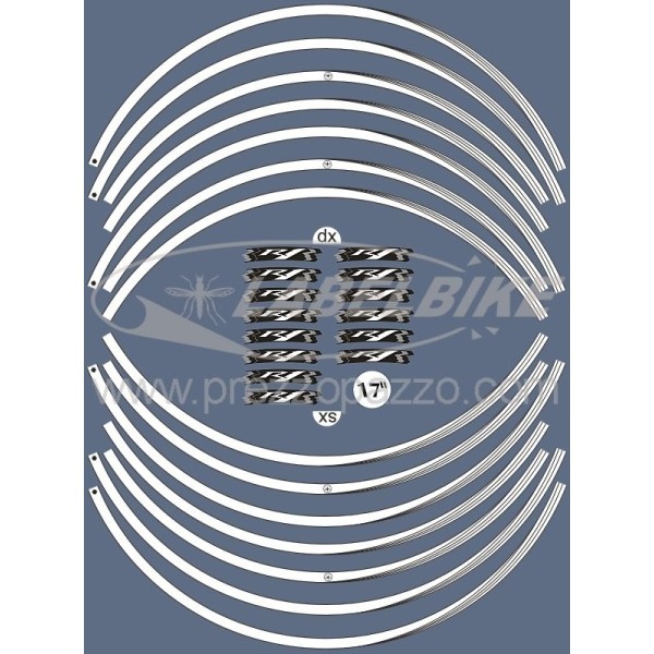 KIT MOTO ADHESIVE STRIPES compatible with 17 RIMS YAMAHA YZF R1 tuning stickers