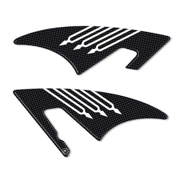 2 CARBON 3D ADHESIVES συμβατά για YAMAHA TMAX 530 PASSENGER FOOT PROTECTIONS