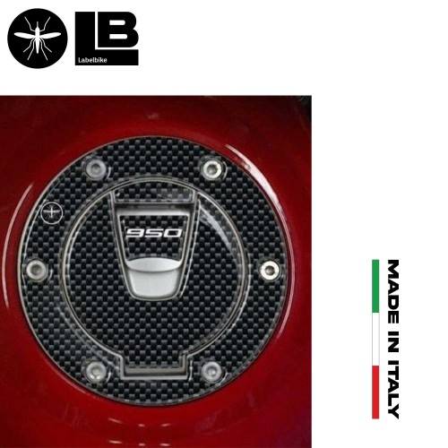 ADHESIVO 3D CARBONO Tapa de depósito KEYLESS para MOTO DUCATI MULTISTRADA 950 2