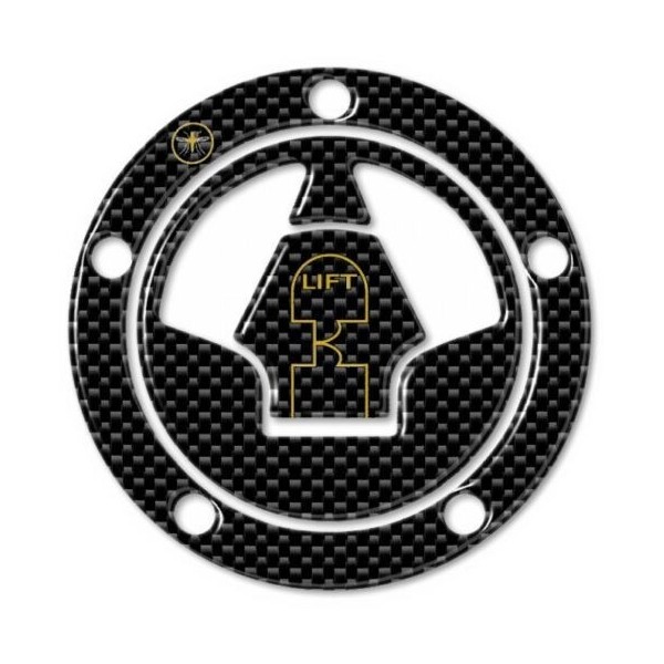 GEL ADHESIVO 3D CARBON GOLD FILLER CAP PROTECTION compatible MOTO KAWASAKI