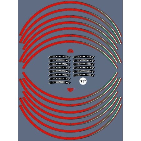 ADHESIVE STRIP KIT συμβατό για ζάντες μοτοσικλετών 17 αυτοκόλλητα KAWASAKI Z800 Tuning Stickers