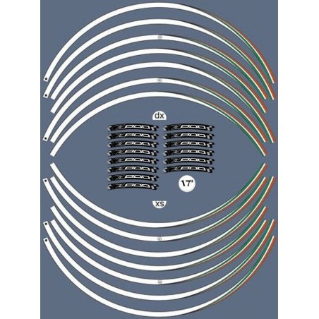 ADHESIVE STRIP KIT kompatibel für MOTORRAD-FELGEN 17 KAWASAKI Z800 Tuning Aufkleber