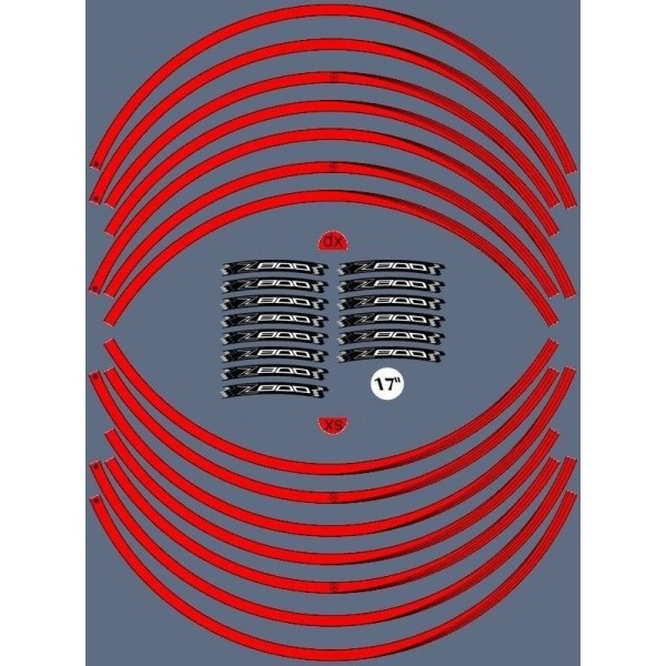 ADHESIVE STRIP KIT συμβατό για ζάντες μοτοσικλετών 17 αυτοκόλλητα KAWASAKI Z800 Tuning Stickers