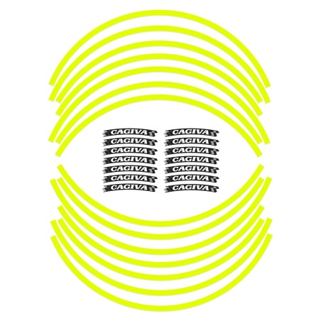 Κιτ αυτοκόλλητης ταινίας συμβατό με 17 FLUO YELLOW CAGIVA MOTORCYCLE RIMS