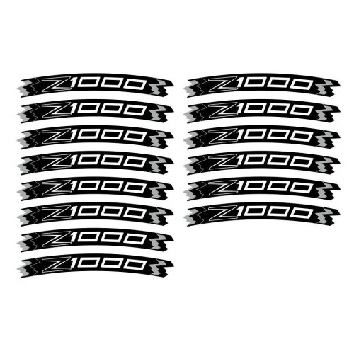 KIT ADHESIVO compatible para 17 LLANTAS MOTO KAWASAKI Z1000 - FLUO AMARILLO 2