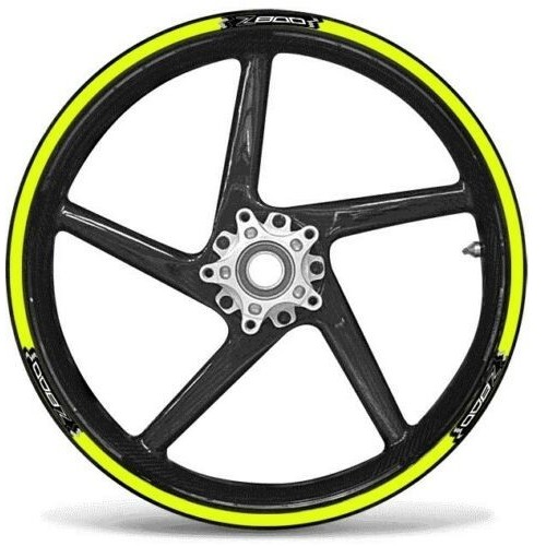 ADHESIVE STRIP KIT compatible for 17 RIMS MOTORCYCLE KAWASAKI Z800- FLUO YELLOW