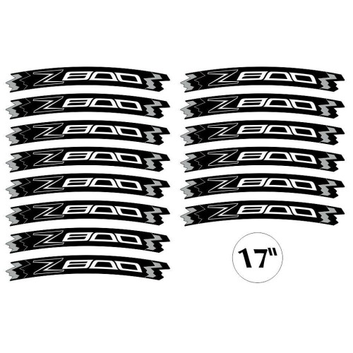 KIT ADHESIVO compatible para 17 LLANTAS MOTO KAWASAKI Z800- FLUO AMARILLO 2