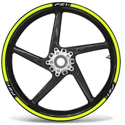 ADHESIVE STRIP KIT compatible for 17" MOTORCYCLE RIMS NAKED YAMAHA FZ1 YELLOW FLUO