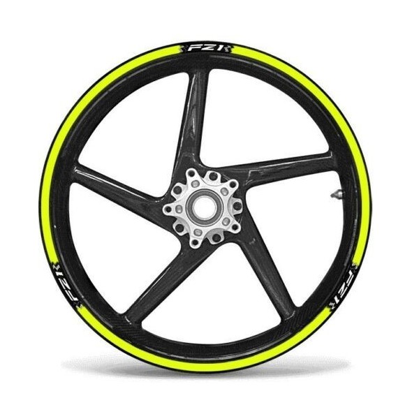 ADHESIVE STRIP KIT compatible for 17" MOTORCYCLE RIMS NAKED YAMAHA FZ1 YELLOW FLUO